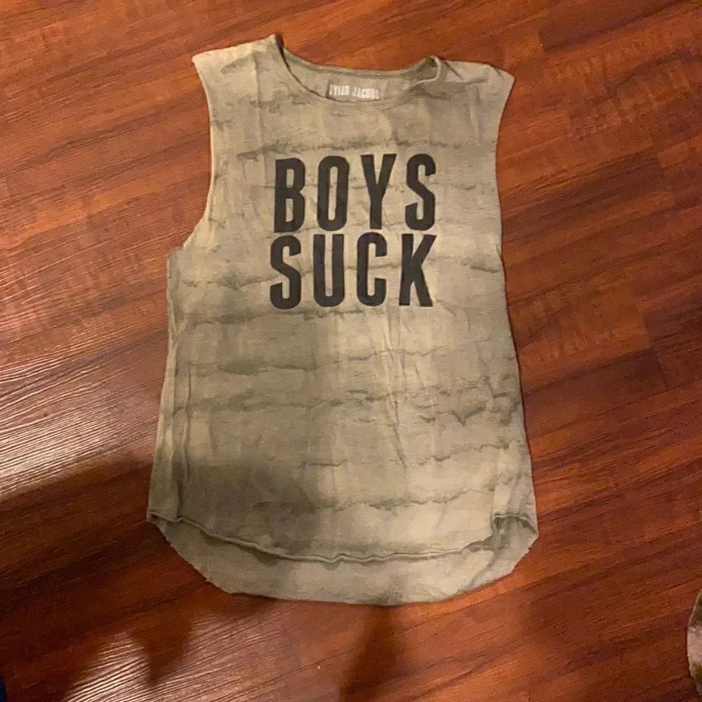 Green Muscle Tee - Boys Suck Tank - NEW - XS/S